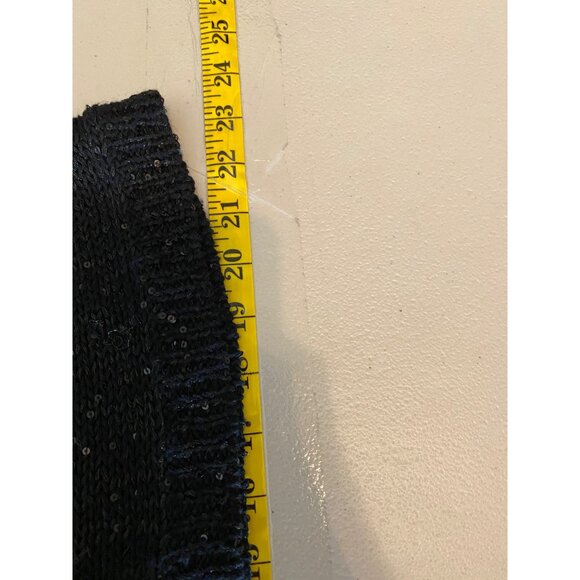 Holly Robinson Peete Open front Cardigan Sweater Black Sequin Knit 1X - Picture 8 of 9